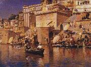 Edwin Lord Weeks On the River Ganges, Benares oil painting on canvas